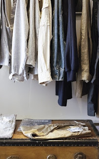 clothes in closet