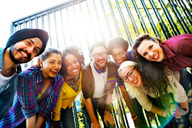 Group Punjabi Students Celebrating