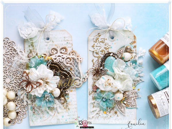 2 Mixed Media Tags - 13arts