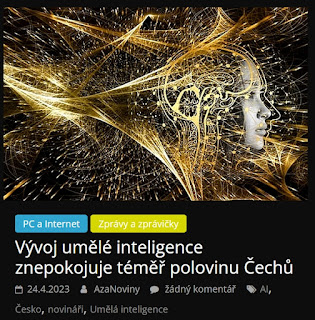 Vývoj umělé inteligence znepokojuje téměř polovinu Čechů - AzaNoviny