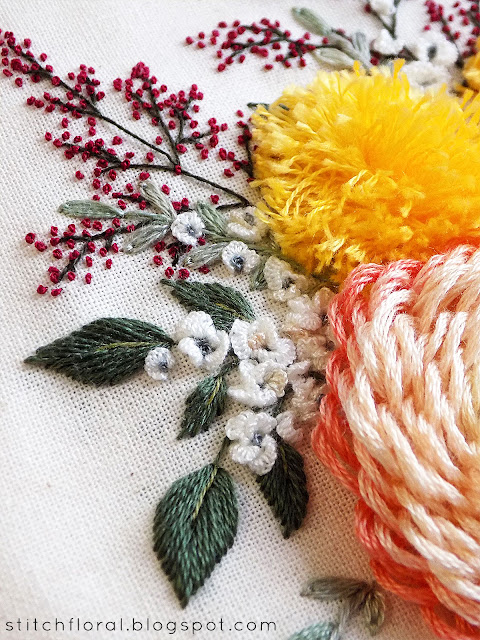 Embroidered flower bouquet