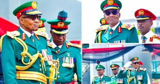 President Buhari appears in Military uniform as he attends Army parade at Eagles Square in Abuja [see photos]