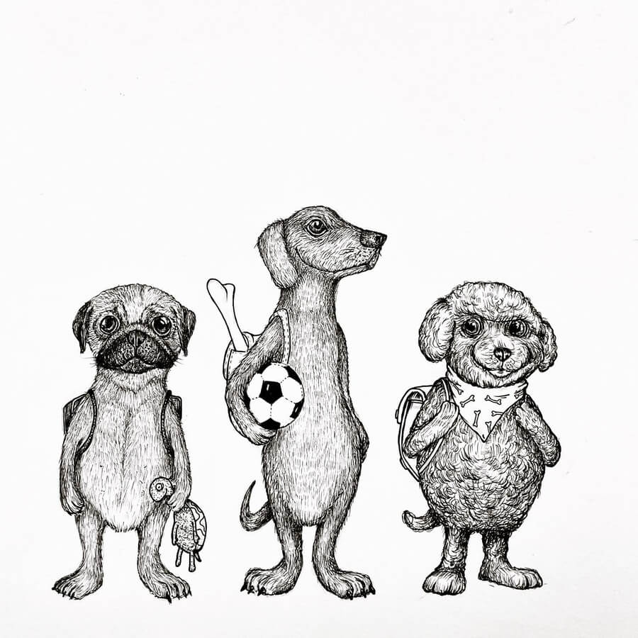 04-five-a-side-game-Surreal-Animal-Drawings-Toylettering-www-designstack-co