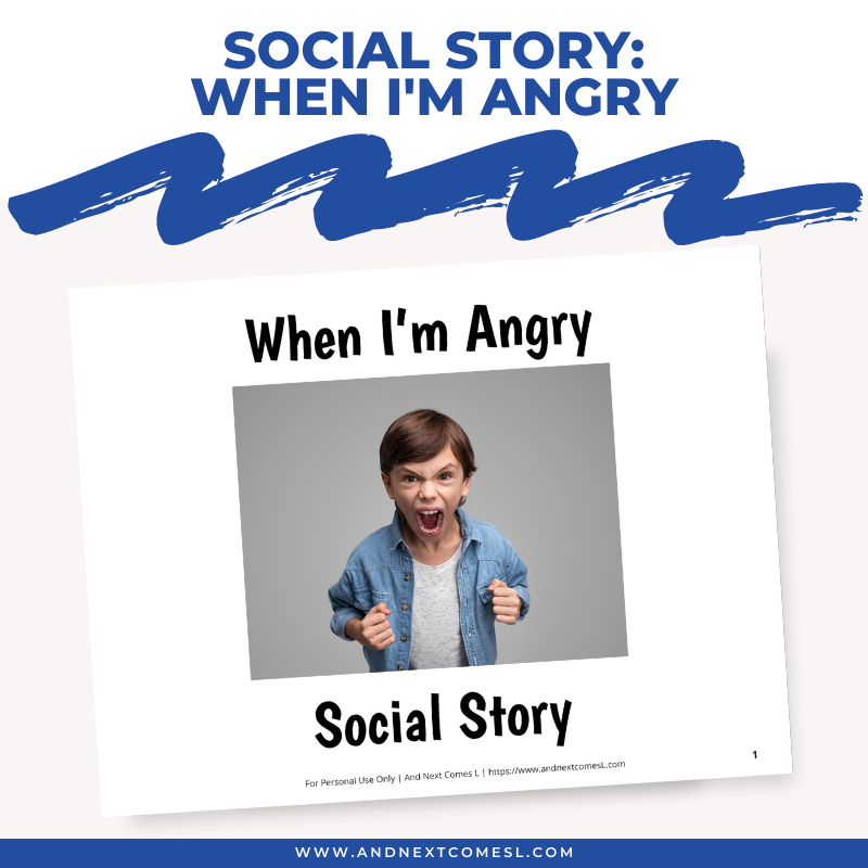 Anger social story for kids