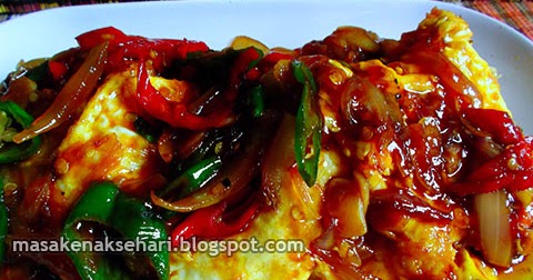 Resep Telur Ceplok Saus Asam Manis Pedas