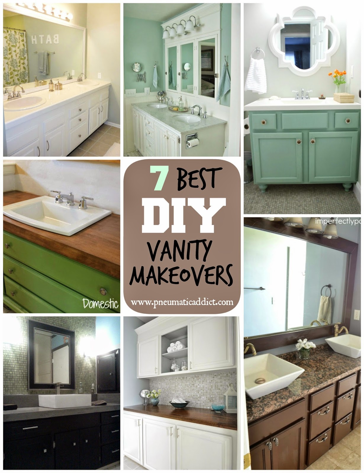 7 Best DIY  Bathroom  Vanity Makeovers Pneumatic Addict