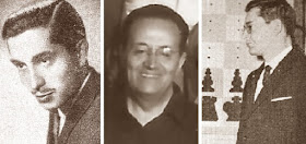 Los ajedrecistas Alejandro Beltrán, Ramon Trías y Pere Puig Pulido