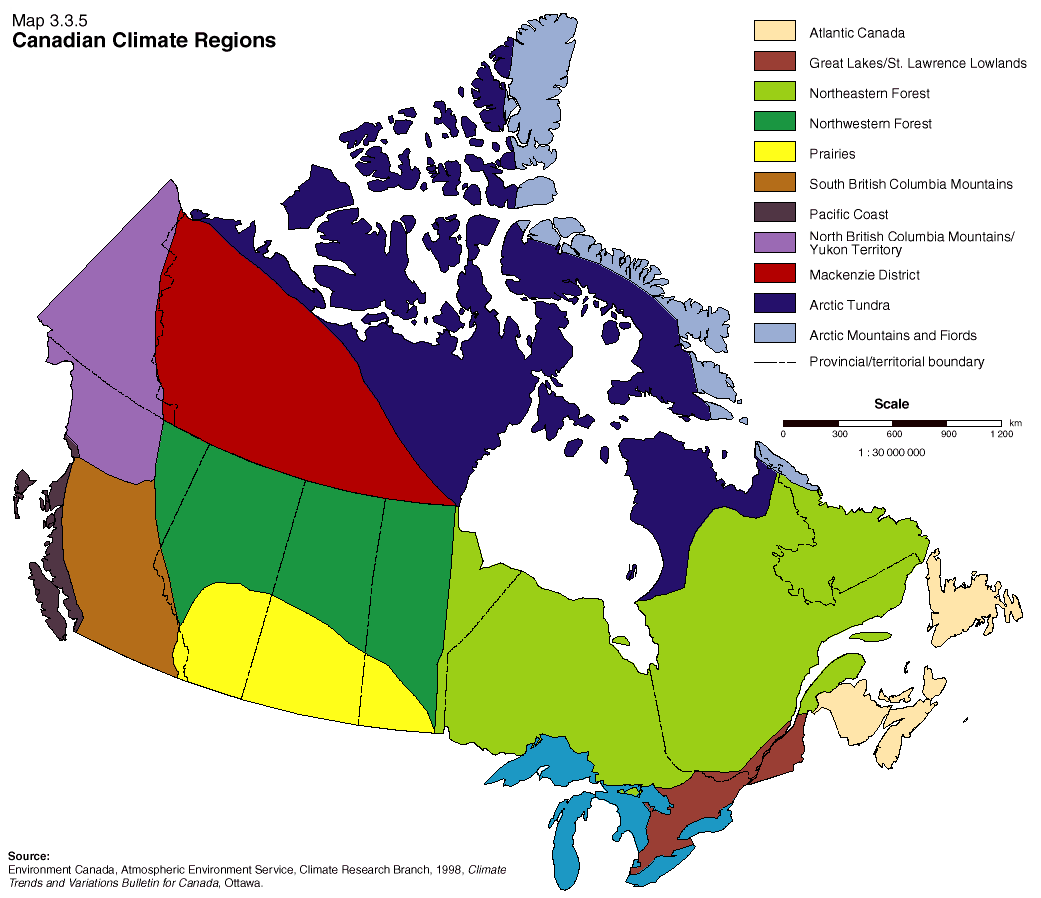 Map of Canada and Provinces