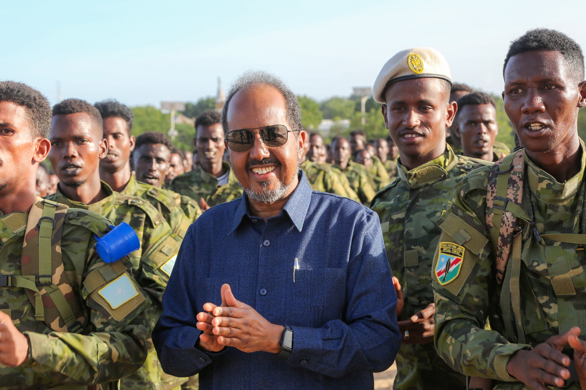 President Hassan Sheikh bids farewell to forces participating in the war against Al-Shabaab