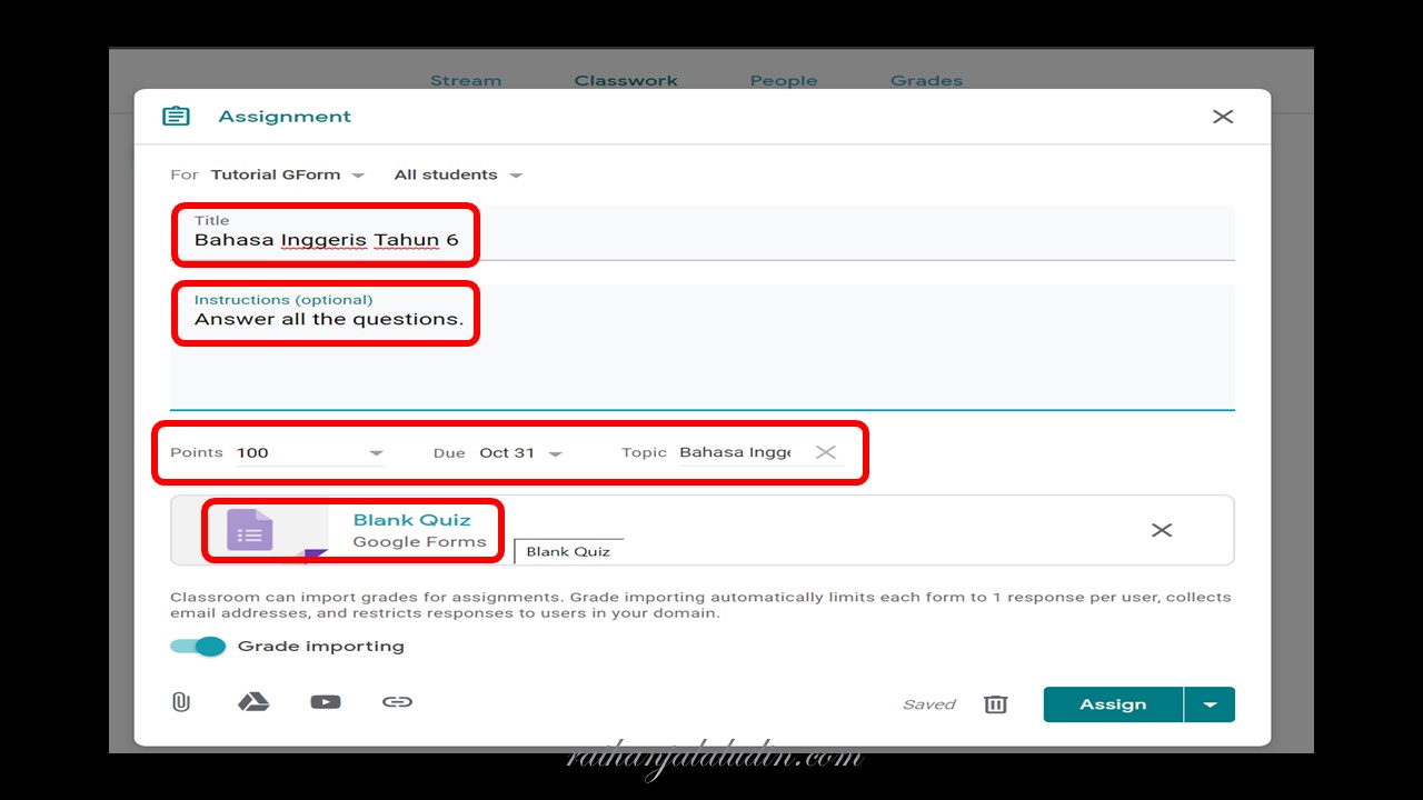Cara Membina Kuiz Dengan Setting Auto Markah Untuk Google Form Raihan Jalaludin S Blog