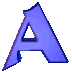 Letras en movimiento azules desapareciendo