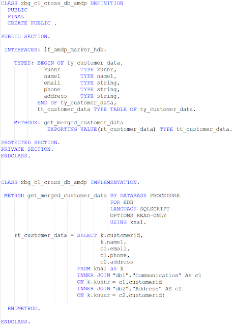 Exploring Cross-Database Operations in ABAP Managed Database Procedures (AMDP)