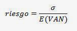 formula del riesgo VAN