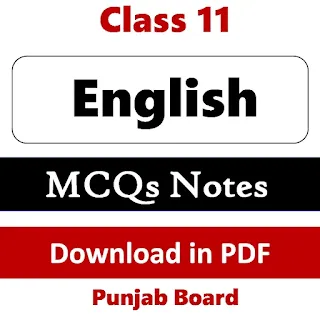 1st year English MCQs notes pdf