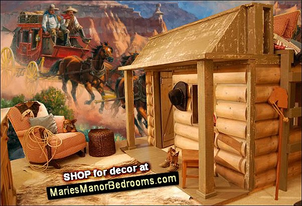 cowboy bedroom rustic furniture stagecoach wallpaper mural cowboy mural cowboy theme