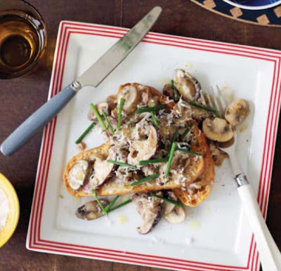 Savoury Mushrooms on Bruschetta