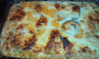 Eggplant Cauliflower and Shredded Chicken Lasagna