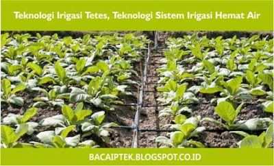 Teknologi Irigasi Tetes, Teknologi Sistem Irigasi Hemat Air