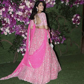 Janhvi Kapoor In Pink Ghagra