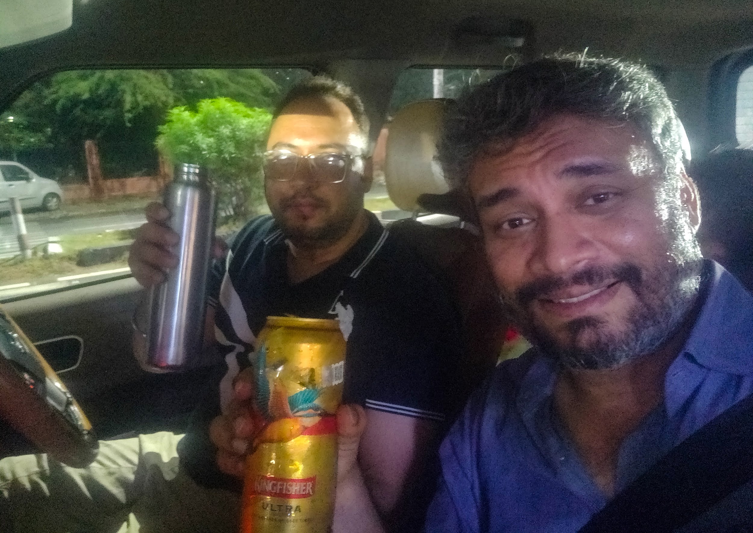 To end the Day a Chilled Beer with Rahul and Meha.