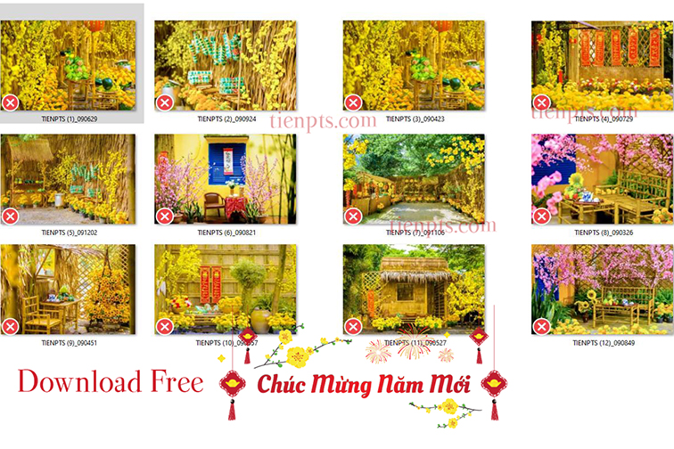 Chia Sẻ -Kinh Nghiệm - Học Hỏi -Photoshop cc: [ Share ] Trọn bộ Phong Cảnh  Phim trường Tết Size lớn |Tải miễn phí