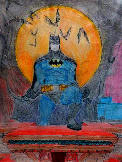 Desenho colorido do Batman