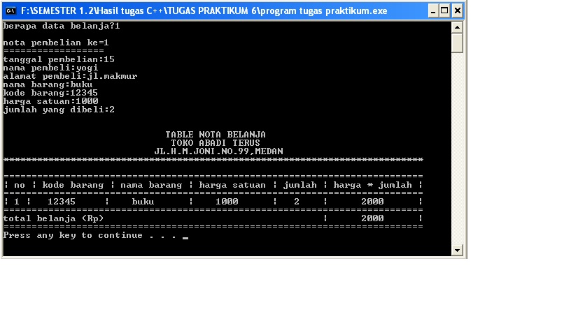 CRISTAL PROGRAMMING WORLD: CONTOH PROGRAM dengan typedef 