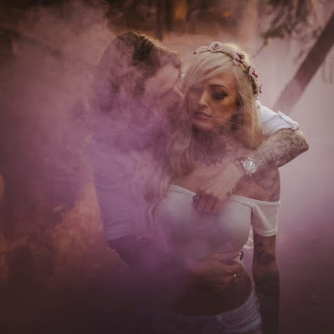Magical Engagement Shoot Of Stunning Tattooed Couple In The Woods