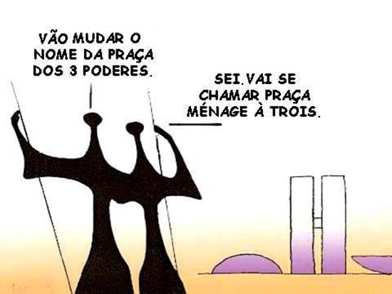 Blog do Guara: Vão mudar o nome da Praça do Três Poderes - charge do Luscar