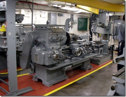 Ships machine shop.