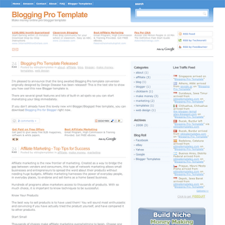 3 Column Blogger Template, adsense template