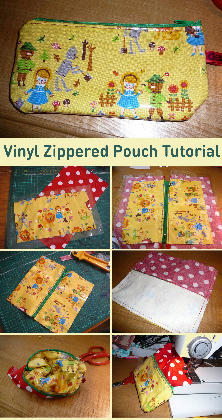 Easy Vinyl Zipper Pouch Tutorial