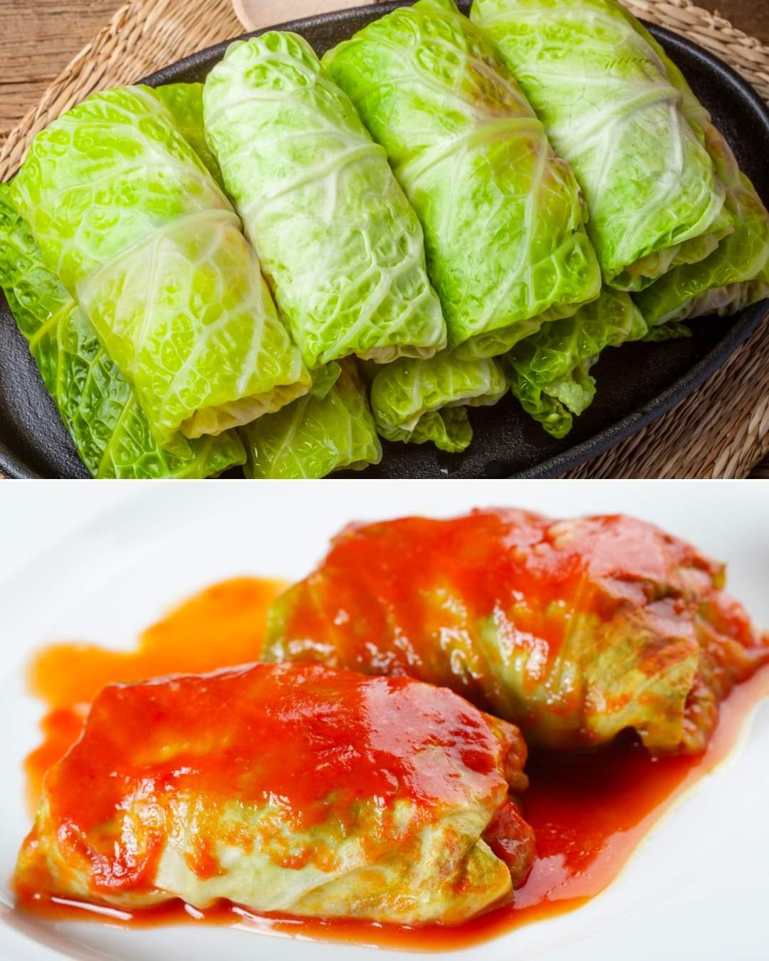 CABBAGE ROLLS WITH TOMATO SAUCE