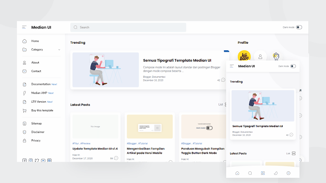 Template Blogger Responsive Median UI