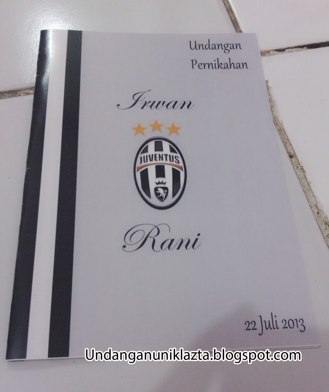  Undangan  Model JUVENTUS  Undangan  Unik Lazta