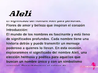 significado del nombre Alelí