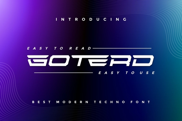 Download Goterd Modern Techno Font