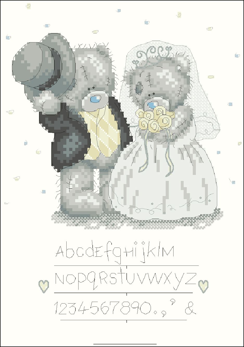 Tatty Teddy Our Wedding Day Counted Cross Stitch Patterns And Charts