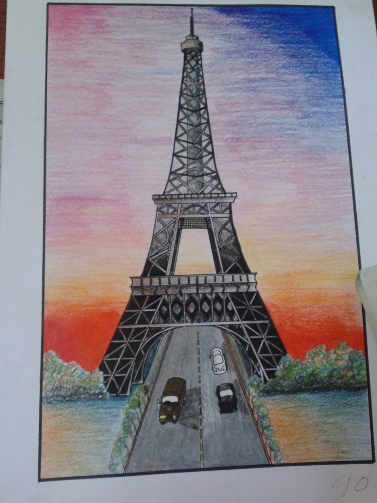 Sketsa Gambar Menara Eiffel Garlerisket