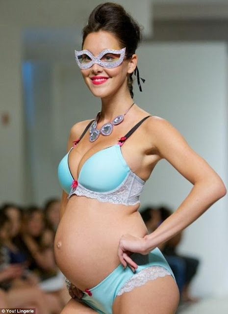 Pregnant Models at New York's Lingerie Fashion Week