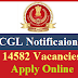SSC CGL - Combined Graduate Level Exam to fill up 14582 Vacancies - Apply Online @ssc.gov.in