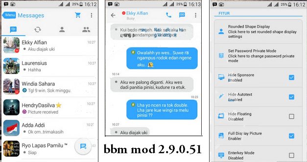 Download BBM Mod thema Iphone Ios7 Apk Terbaru 2.9.0.51