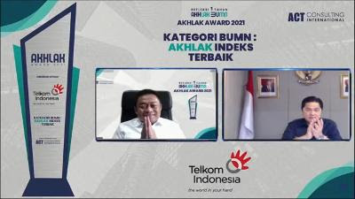 Wow ! Telkomgroup Juara Umum,  Borong Penghargaan di Ajang AKHLAK Award 2021
