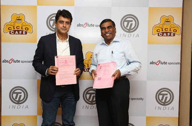 From L to R Mr Ashish Thadani, CEO of Absolute Speciality Foods Chennai Pvt Ltd