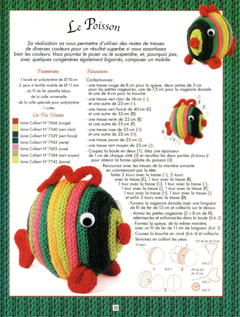 peixe em crochet