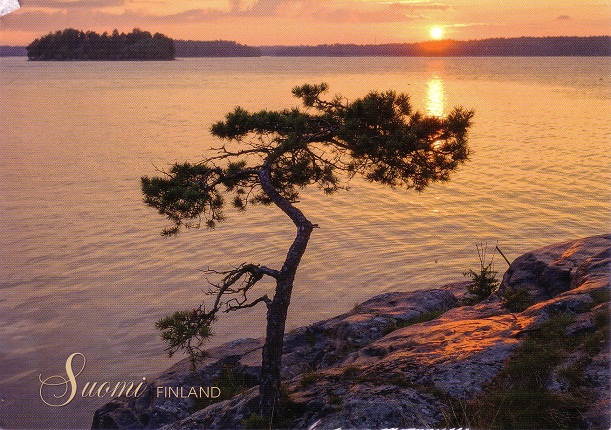 Old Postcard From Finland Limited Edition Stamps Collection