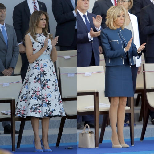 Melania Trunp e Brigitte Macron (AP Images)