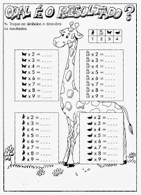 Matemática: atividades de multiplicação