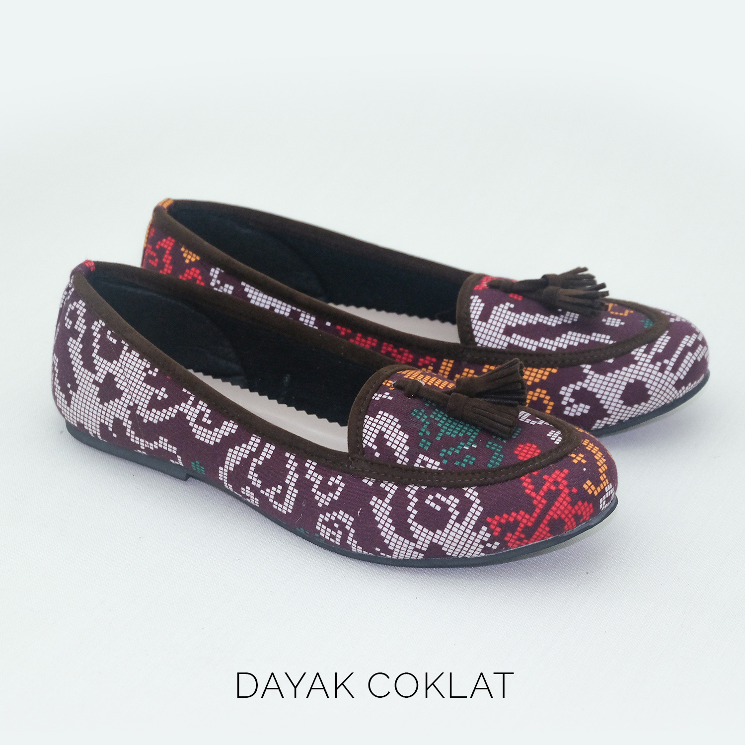  Sepatu Batik  Kalimantan Dayak Coklat The Warna Indonesia