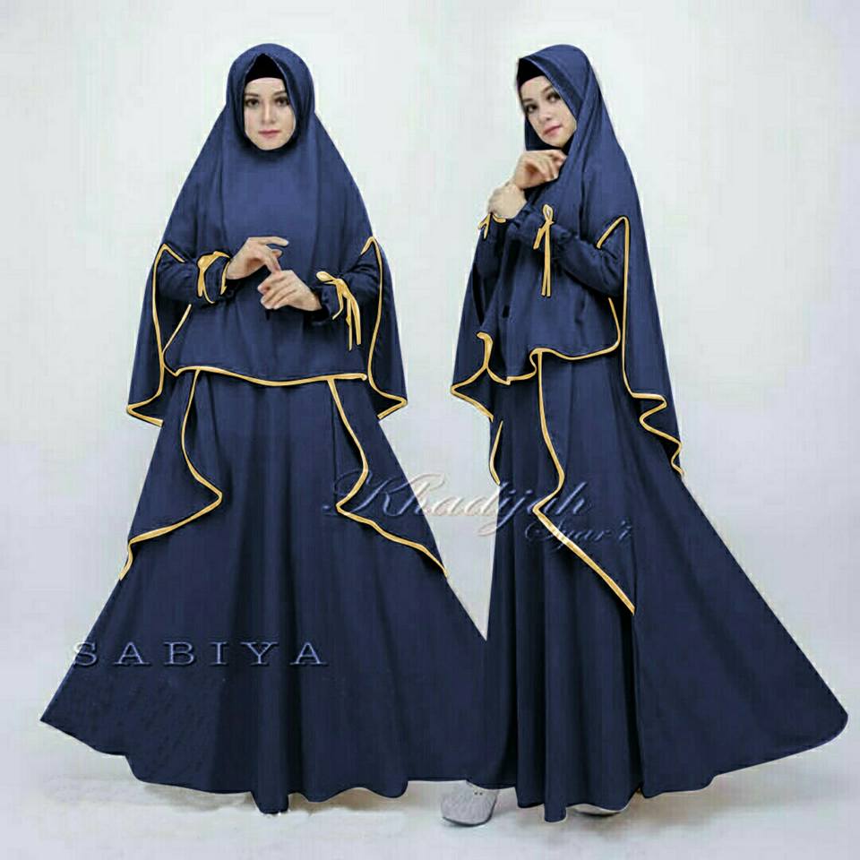 50 Model  Long  Dress  Lengan Panjang Modern Muslimah 